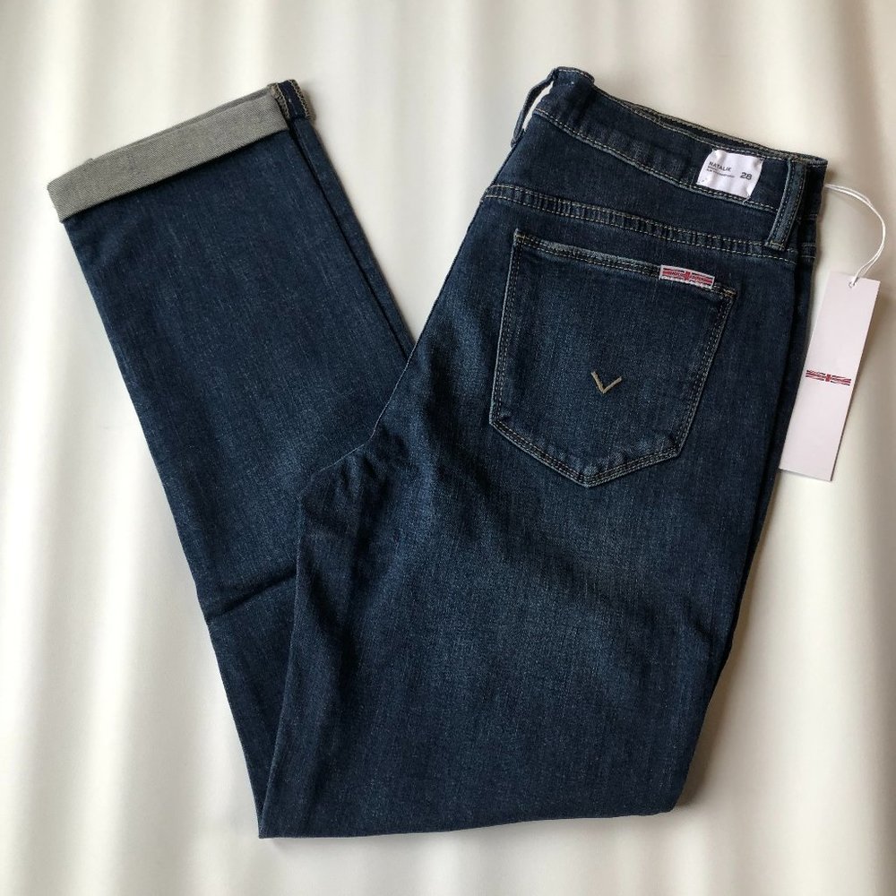HUDSON Mid Rise Boyfriend Cropped Jeans - Size 27